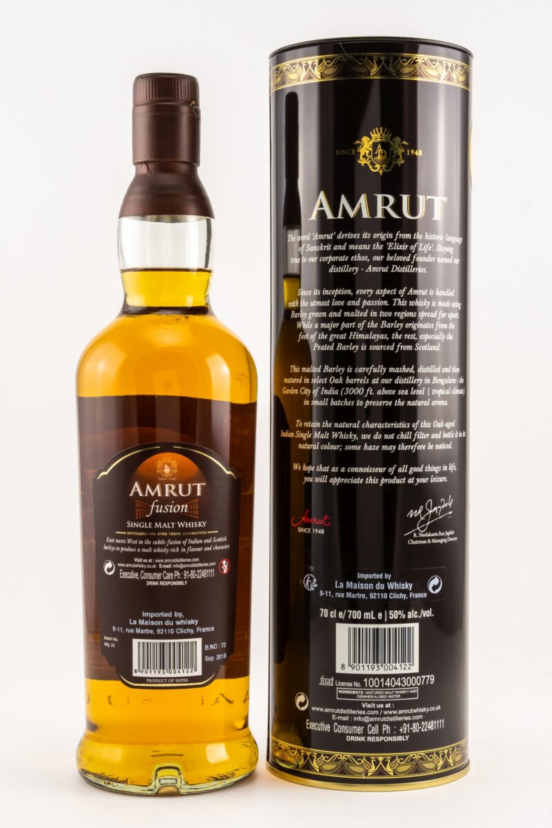 Amrut Fusion - Indian Single Malt Whisky – Bild 2
