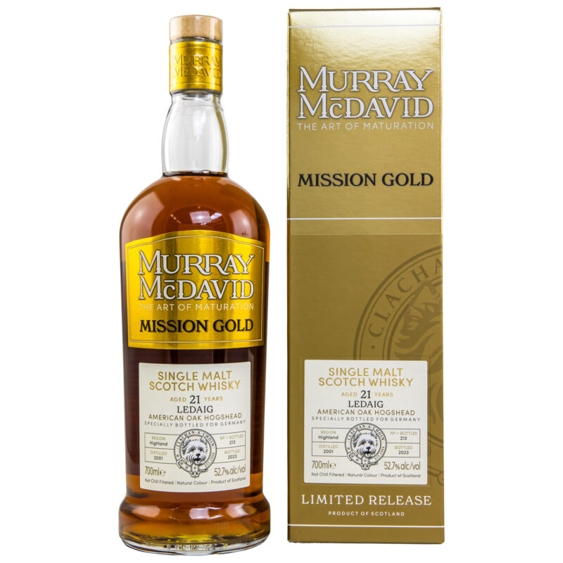 Ledaig 21 (2001/2023) - #800117 - American Oak Cask - Mission Gold Murray McDavid